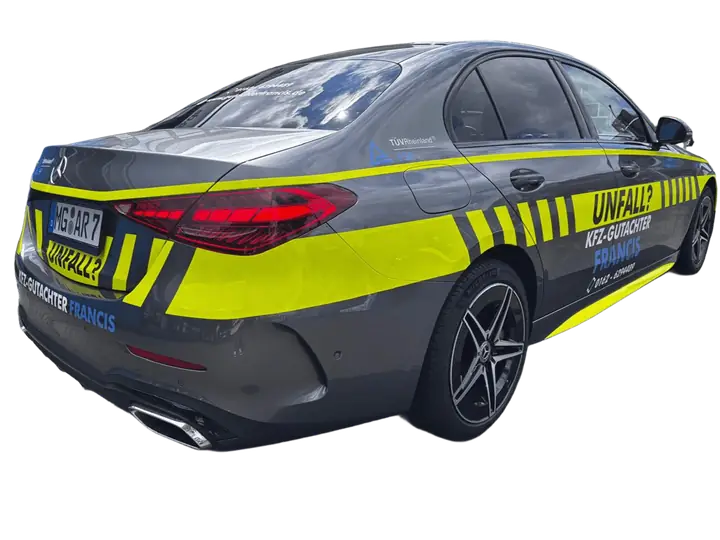 Kfz-Gutachter Francis – Mercedes C-Klasse Firmenwagen Heckansicht